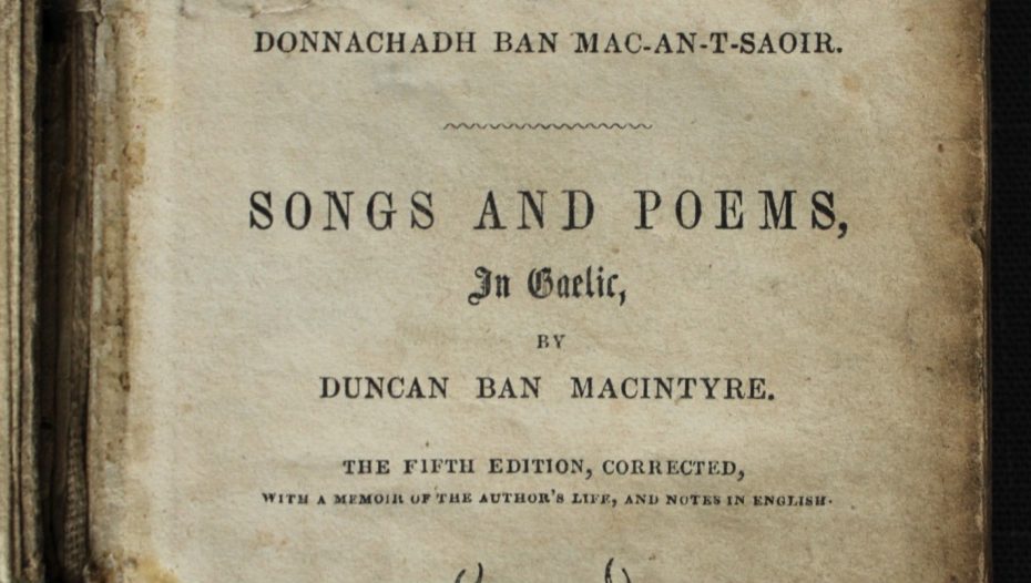 Duncan Ban MacIntyre Scottish gaelic poet 300th birthday celebrations